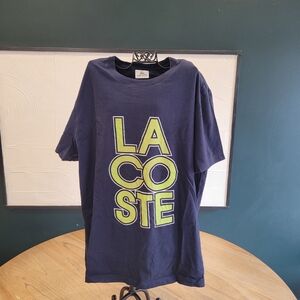 Lacoste Sport Blue Tee with Green Logo